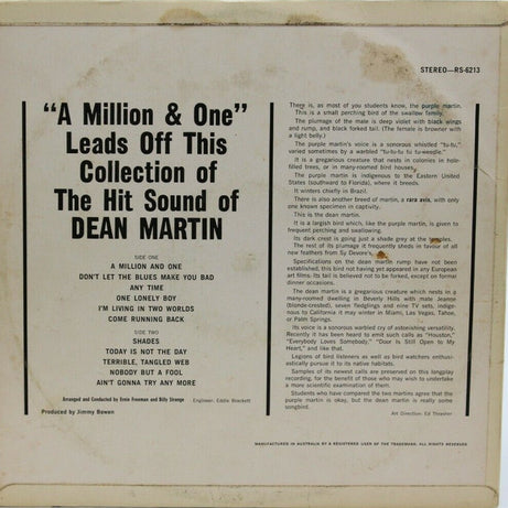 Dean Martin : The Hit Sound Of Dean Martin (LP, Album)