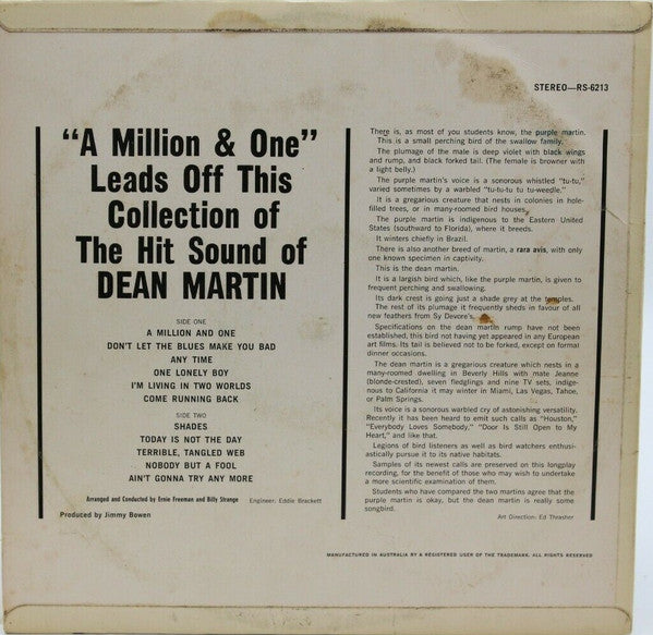 Dean Martin : The Hit Sound Of Dean Martin (LP, Album)