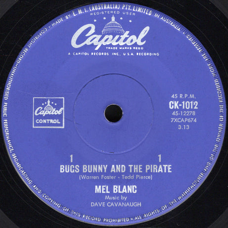 Bugs Bunny And The Pirate (7) , featuring Mel Blanc : Bugs Bunny and The Pirate (7")