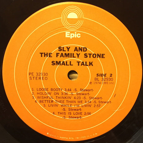 Sly & The Family Stone : Small Talk (LP, Album, Ter)