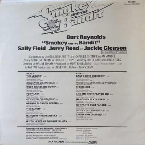 Various : Smokey And The Bandit (Music From The Original Motion Picture Soundtrack) (LP, Comp)