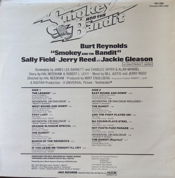 Various : Smokey And The Bandit (Music From The Original Motion Picture Soundtrack) (LP, Comp)