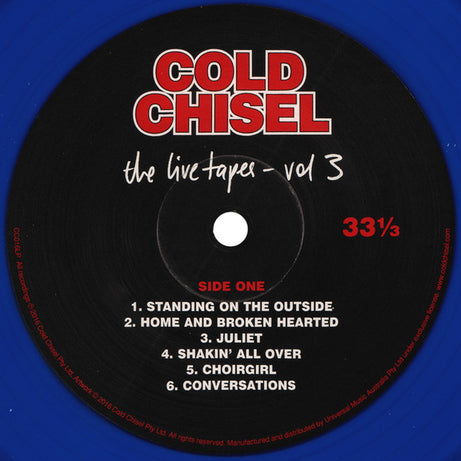 Cold Chisel : The Live Tapes - Vol 3 (2xLP, Ltd, Blu)