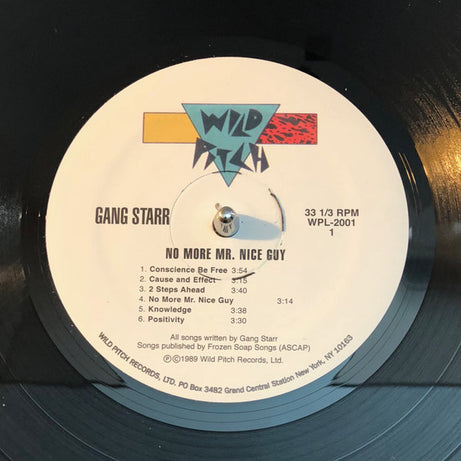 Gang Starr : No More Mr. Nice Guy (LP, Album, RE)
