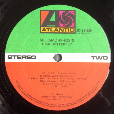 Iron Butterfly With Pinera* & Rhino* : Metamorphosis (LP, Album, RE)