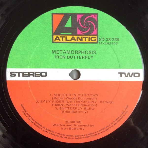 Iron Butterfly With Pinera* & Rhino* : Metamorphosis (LP, Album, RE)