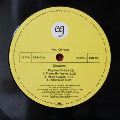 King Crimson : Discipline (LP, Album)