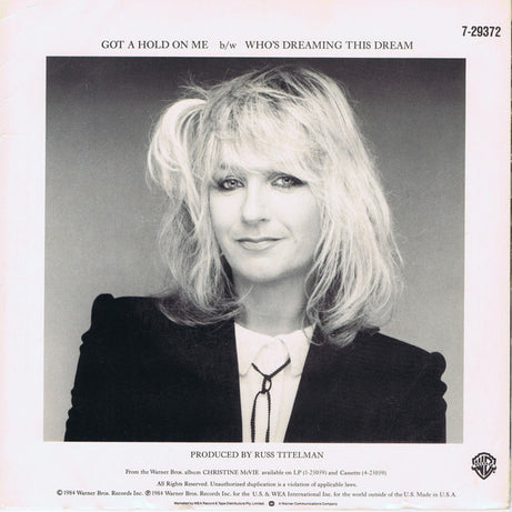 Christine McVie : Got A Hold On Me (7", Single)