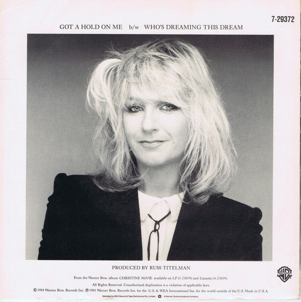 Christine McVie : Got A Hold On Me (7", Single)