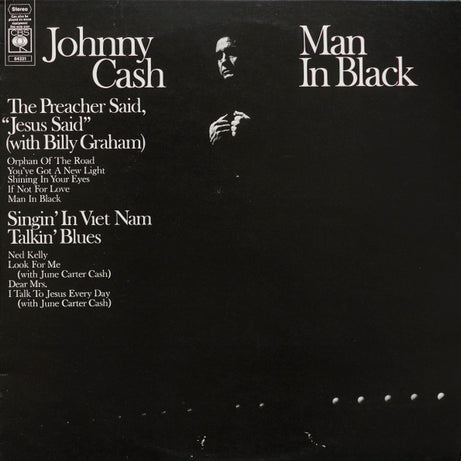 Johnny Cash : Man In Black (LP, Album)