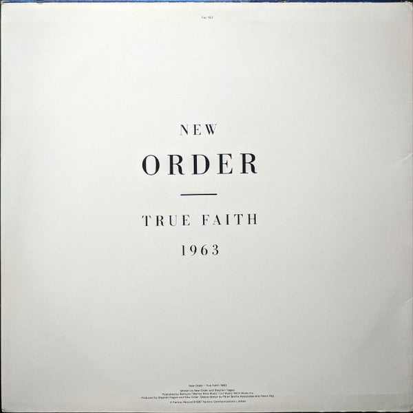 New Order : True Faith / 1963 (12")
