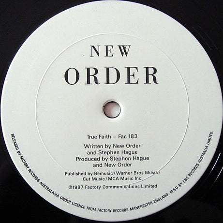 New Order : True Faith / 1963 (12")