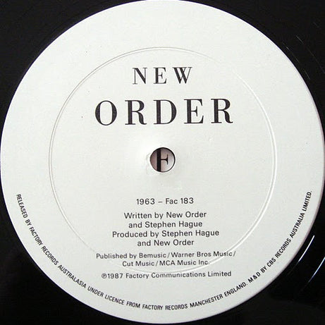 New Order : True Faith / 1963 (12")