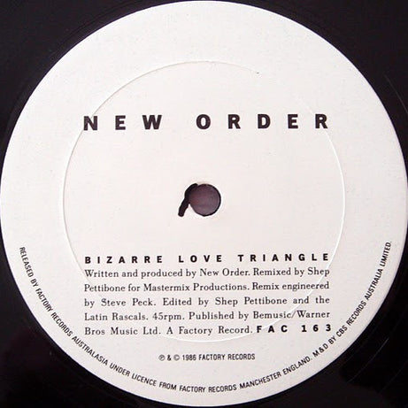 New Order : Bizarre Love Triangle (12")