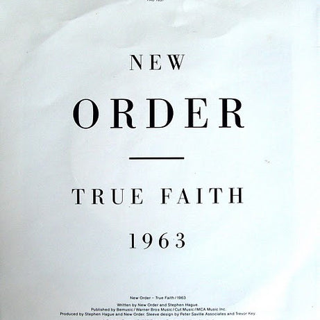 New Order : True Faith / 1963 (7", Single)