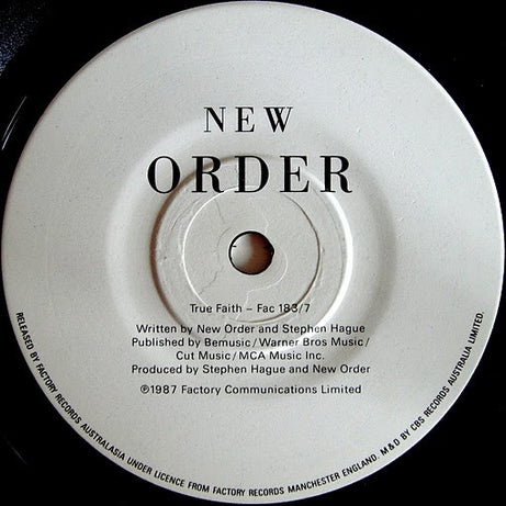 New Order : True Faith / 1963 (7", Single)
