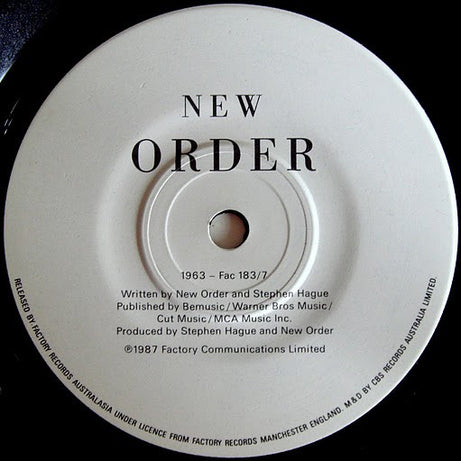 New Order : True Faith / 1963 (7", Single)