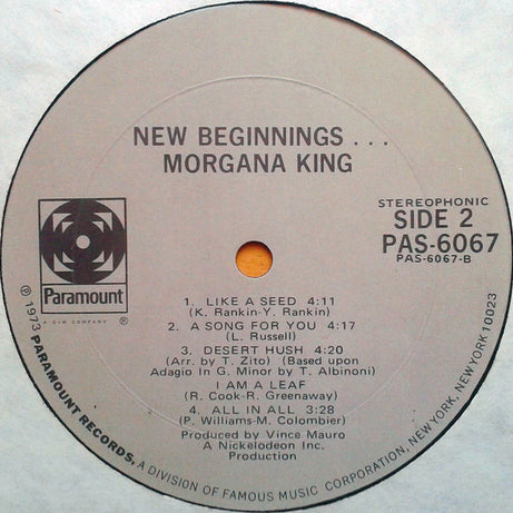Morgana King : New Beginnings (LP, Album, Mon)