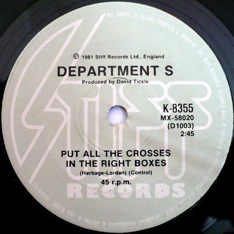 Department S : Is Vic There? (Remix) (7", Single)