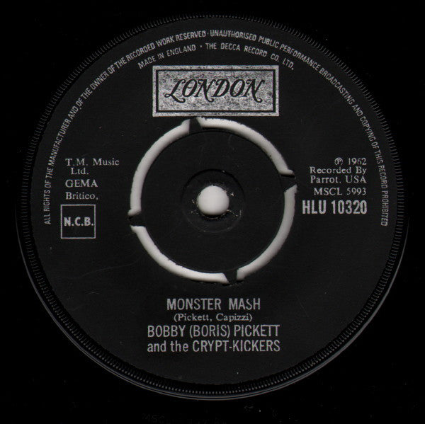 Bobby (Boris) Pickett And The Crypt-Kickers : Monster Mash (7", Single, Mono, RE)