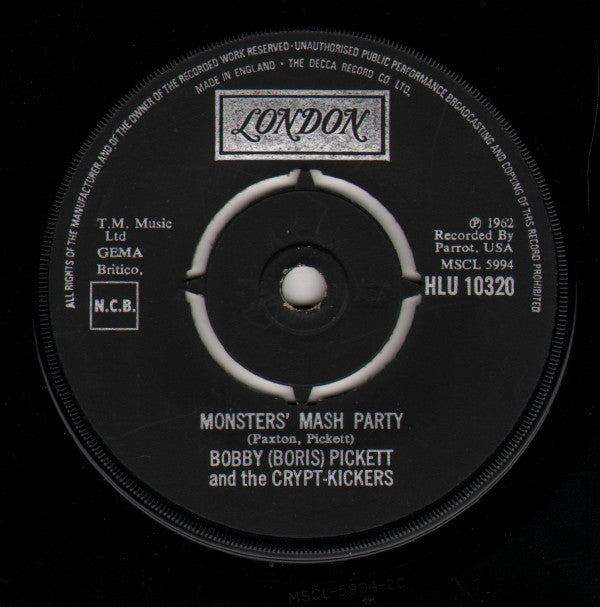 Bobby (Boris) Pickett And The Crypt-Kickers : Monster Mash (7", Single, Mono, RE)