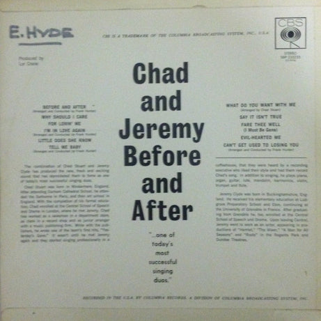 Chad And Jeremy* : Before And After (LP, Album)
