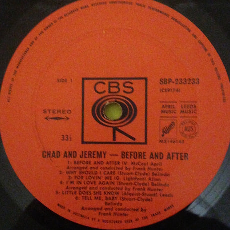 Chad And Jeremy* : Before And After (LP, Album)