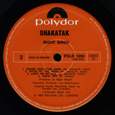 Shakatak : Night Birds (LP, Album)