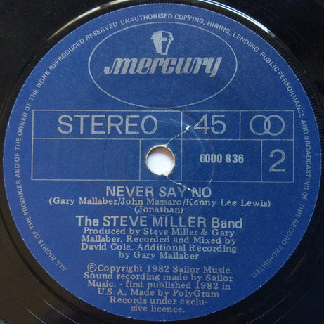 Steve Miller Band : Abracadabra (7", Single)