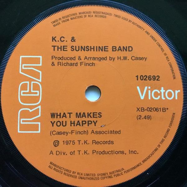 K.C. & The Sunshine Band* : That's The Way (I Like It) (7", Single)