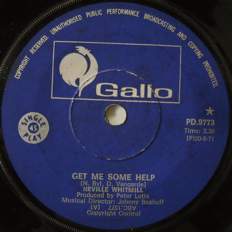 Neville Whitmill / The Square Set : Get Me Some Help / Have Mercy On Me (7", Single)