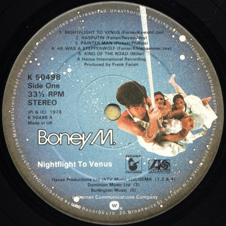 Boney M. : Nightflight To Venus (LP, Album, Pic)