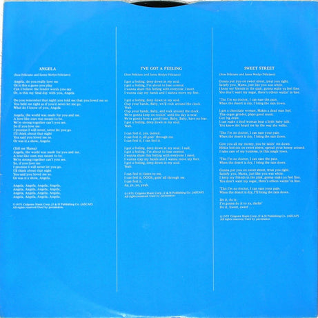 José Feliciano : Angela (LP, Album, Ter)