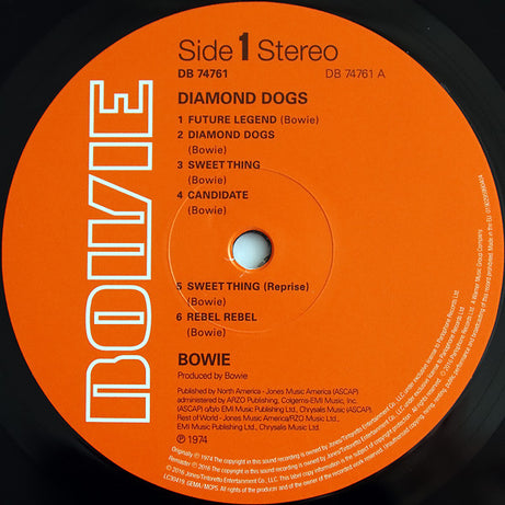 David Bowie : Diamond Dogs (LP, Album, RE, RM, 180)