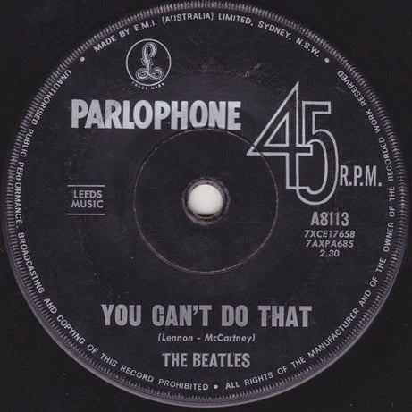 The Beatles : Can't Buy Me Love (7", Single)