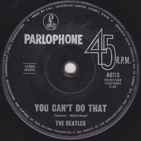 The Beatles : Can't Buy Me Love (7", Single)