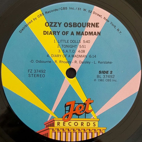 Ozzy Osbourne : Diary Of A Madman (LP, Album, Pit)