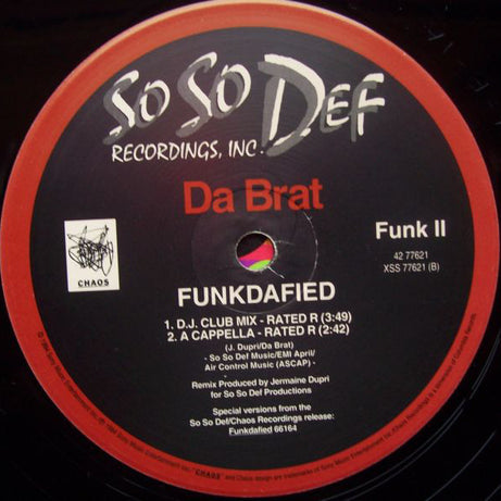 Da Brat : Funkdafied (12", Single)