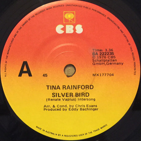 Tina Rainford : Silver Bird  (7", Single)