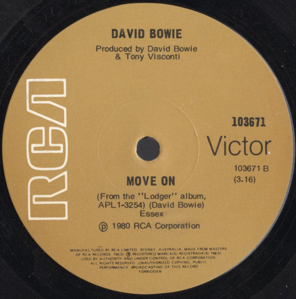 David Bowie : Ashes To Ashes (7", Single)