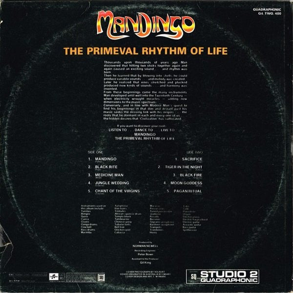 Mandingo (6) : The Primeval Rhythm Of Life (LP, Album, Quad)