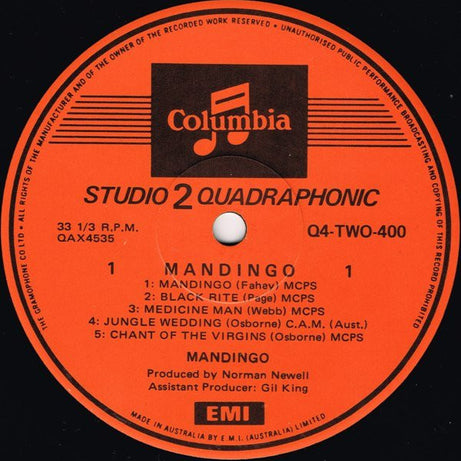 Mandingo (6) : The Primeval Rhythm Of Life (LP, Album, Quad)