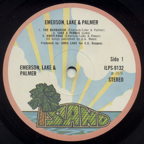 Emerson, Lake & Palmer : Emerson, Lake & Palmer (LP, Album, RP, Pin)