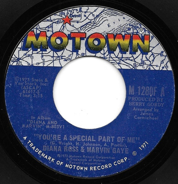 Diana Ross & Marvin Gaye : You're A Special Part Of Me / I'm Falling In Love With You (7", Single, Styrene, Ter)