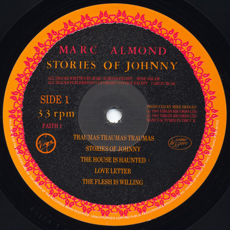 Marc Almond : Stories Of Johnny (LP, Album, Ltd, Emb)