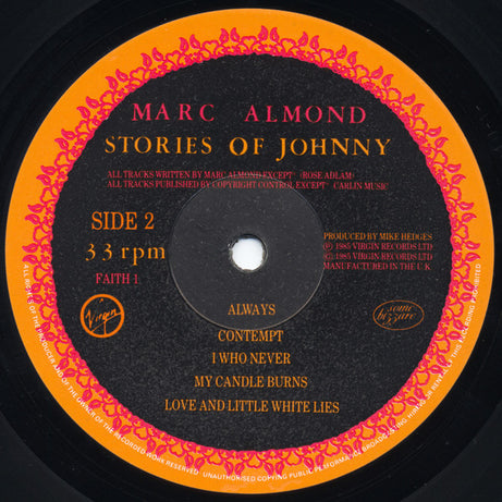 Marc Almond : Stories Of Johnny (LP, Album, Ltd, Emb)