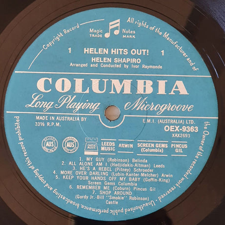 Helen Shapiro : Helen Hits Out! (LP, Album, Mono, RE)
