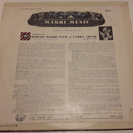 Waihirere Maori Club, Larry Adler : A Treasure Chest of Maori Music (LP, Album)