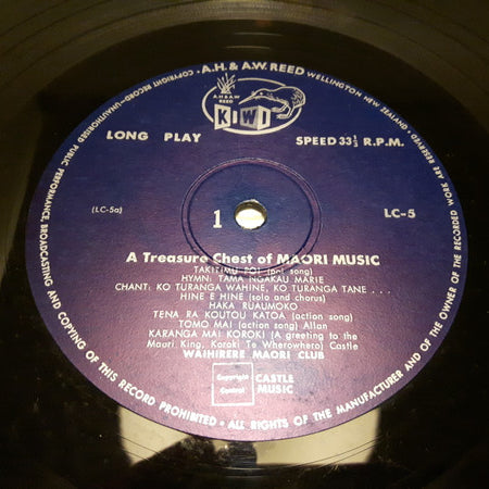 Waihirere Maori Club, Larry Adler : A Treasure Chest of Maori Music (LP, Album)