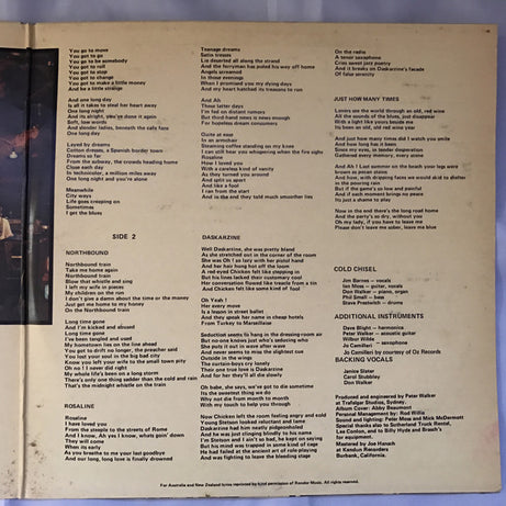 Cold Chisel : Cold Chisel (LP, Album, RE, RP)